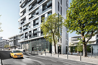 Bâtiment à usage mixte Henninger Turm à Francfort.