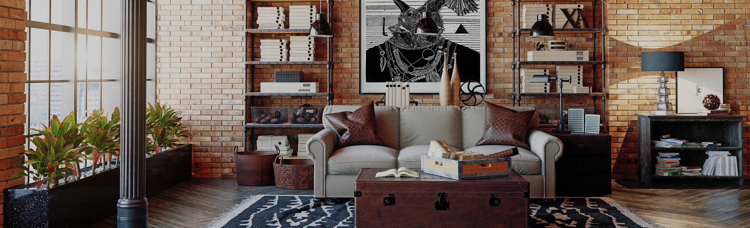 Appartement loft dans un immeuble ancien rénové avec des planchers en bois.