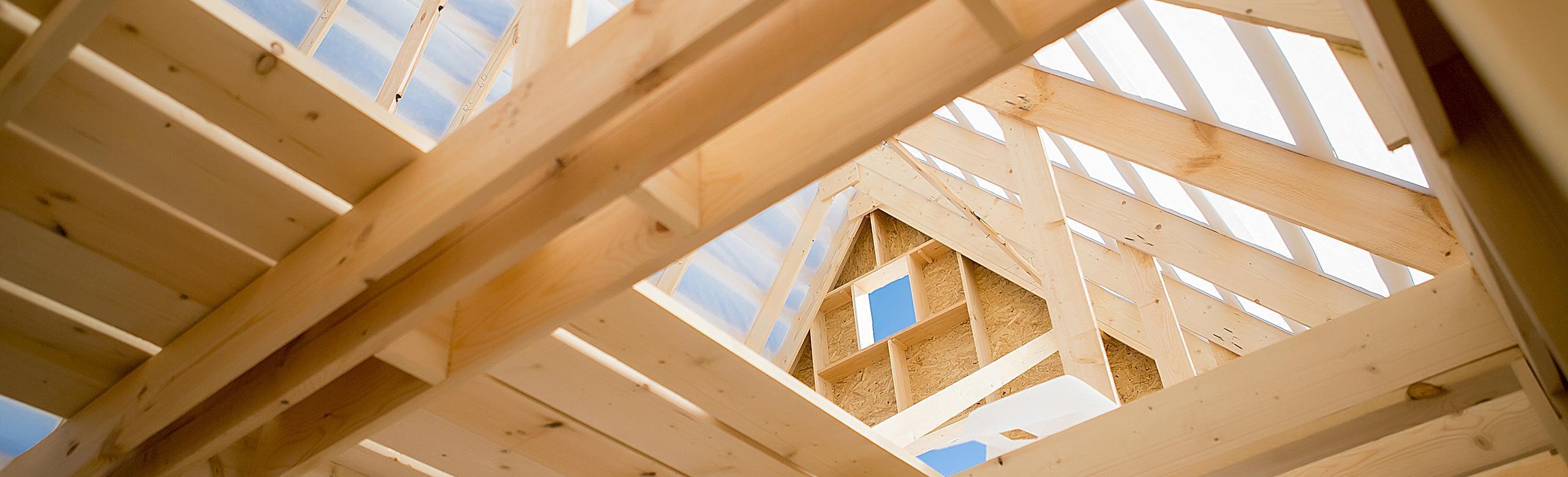 Gros œuvre d'une maison en bois massif