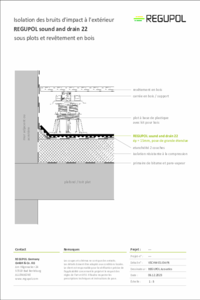 REGUPOL sound and drain 22 sous plots et terrasses en bois