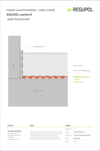 Isolation des bruits d'impact sous chape REGUPOL comfort 8 sous chape RenoScreed