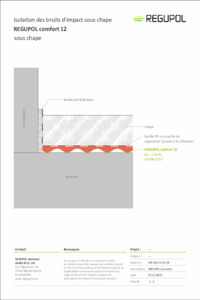 Isolation des bruits d'impact sous chape REGUPOL comfort 12 sous chape RenoScreed