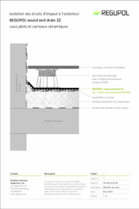 REGUPOL sound and drain 22 sous plots et carreaux céramiques