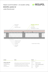 Isolation des bruits d'impact sous chape REGUPOL comfort 12 sous chape RenoScreed