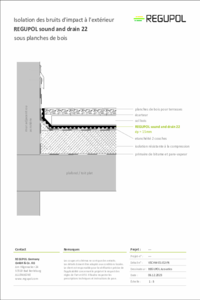 REGUPOL sound and drain 22 sous terrasses en bois