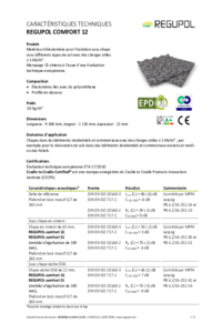 REGUPOL comfort 12 sur plafond bois CLT massif