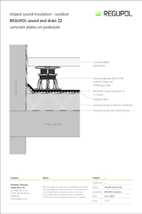 REGUPOL sound and drain 22 sous plots et dallettes bétons