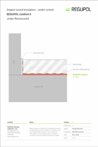 Isolation des bruits d'impact sous chape REGUPOL comfort 5 sous chape RenoScreed